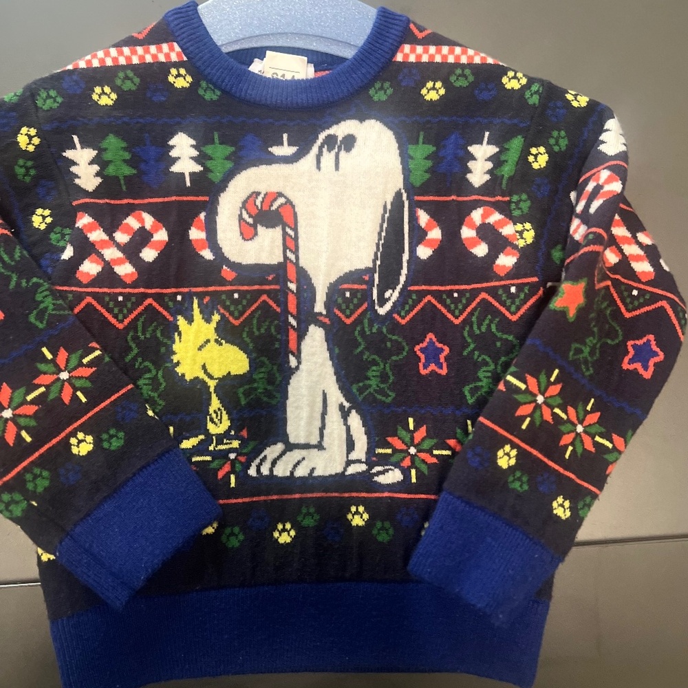 Marc Jacobs Navy Blue Festive Holiday Sweater